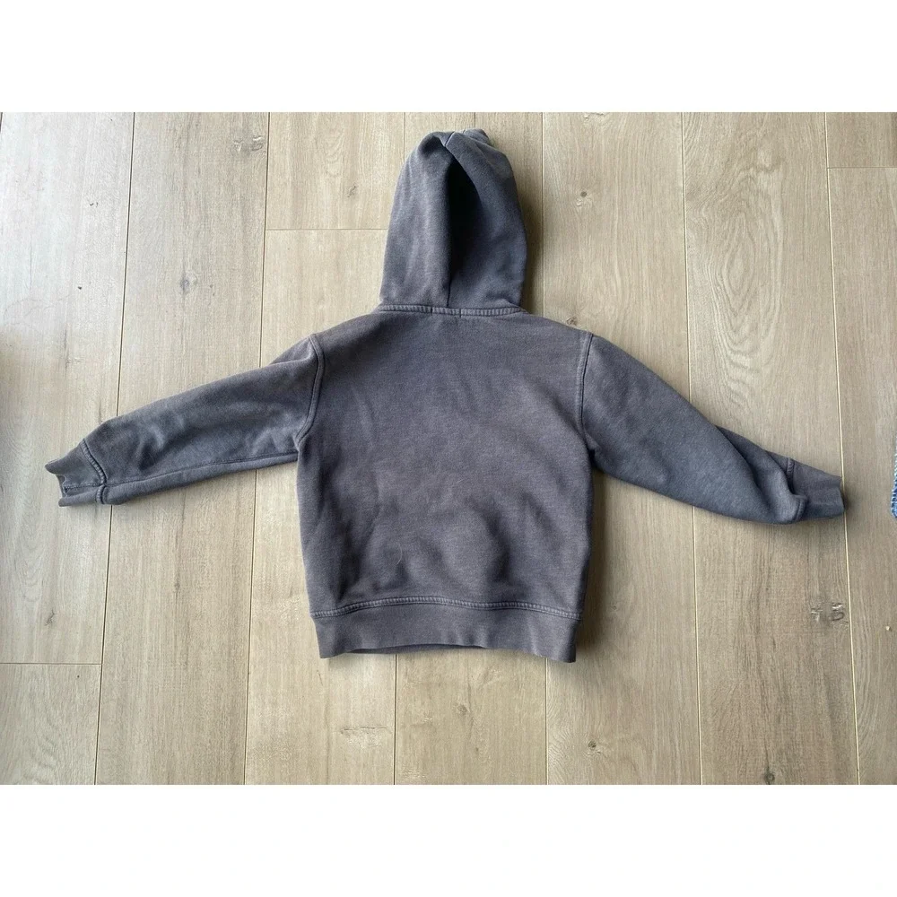 GAP‎ Kids Medium Logo Hoodie SweatshirtPull-Over Charcoal Gray & Orange